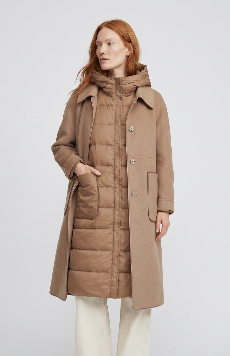 Cappotto Donna invernale con Gilet removibile