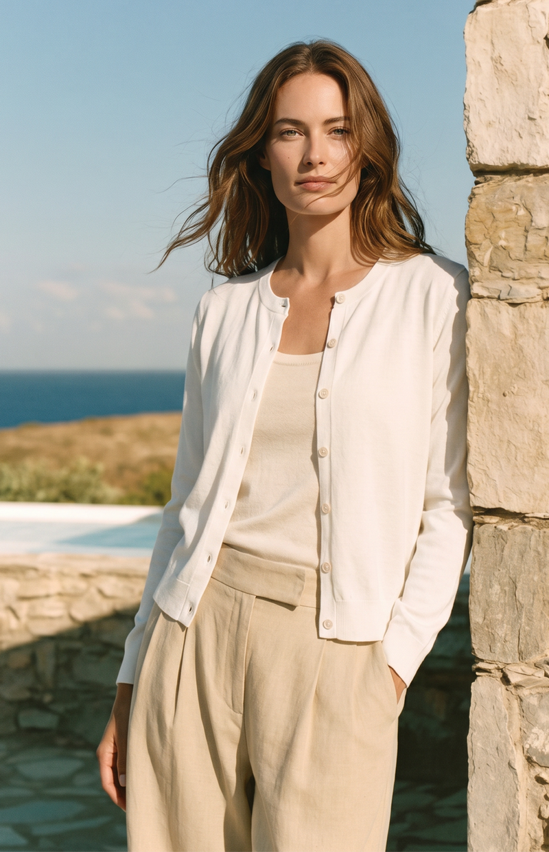 Cardigan Girocollo