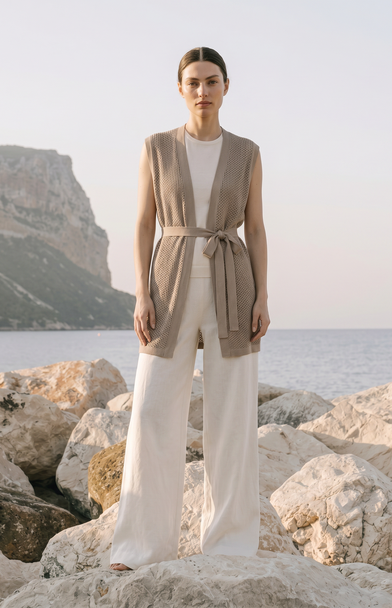 Gilet Donna Traforato con fusciacca