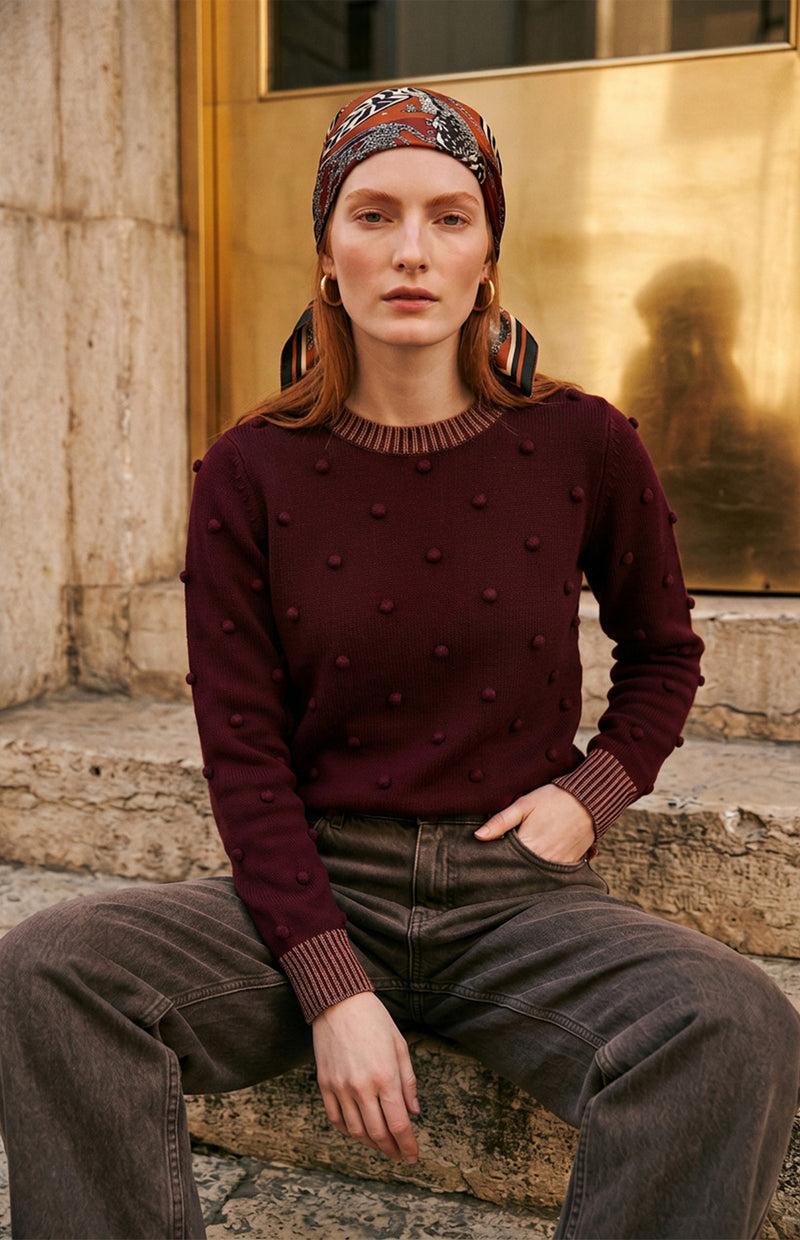 Girocollo Cashmere Pois