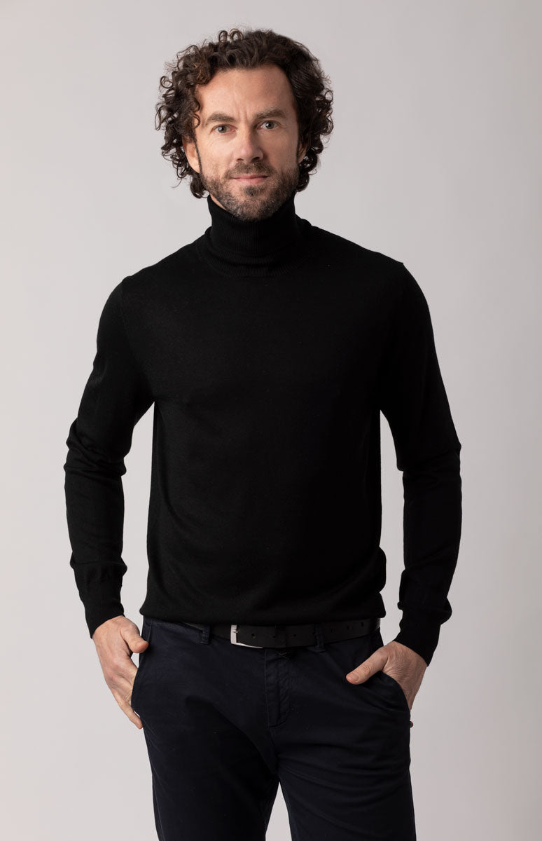 Maglia Dolcevita uomo cashmere misto Marenza Made in Italy lana seta collo alto Maglia Dolcevita uomo cashmere misto Marenza Made in Italy lana seta collo alto