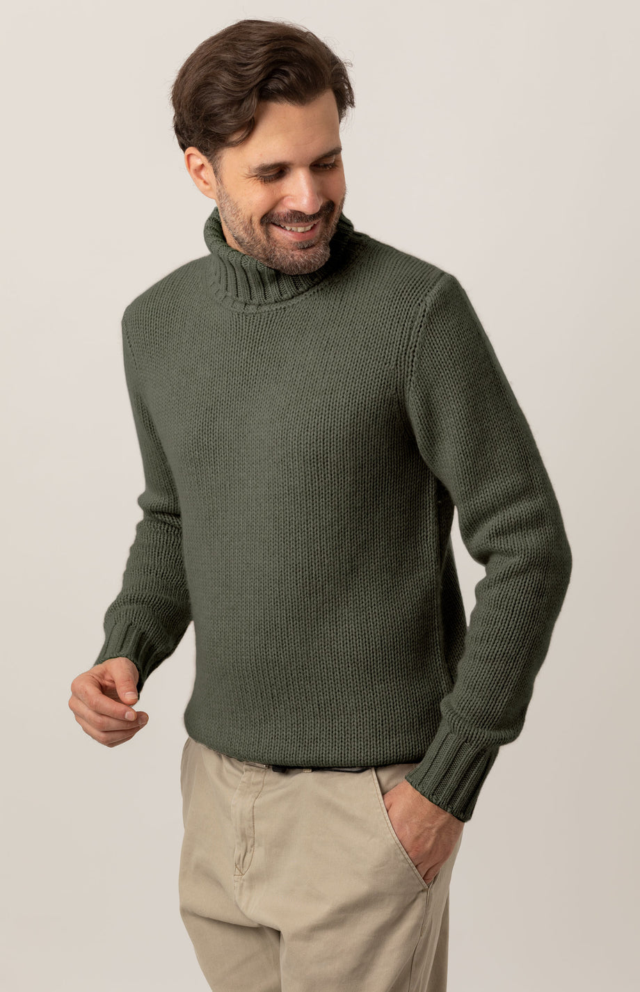 Cachemire Maglione Dolcevita Grigio Uomo Dolcevita Uomo Fili