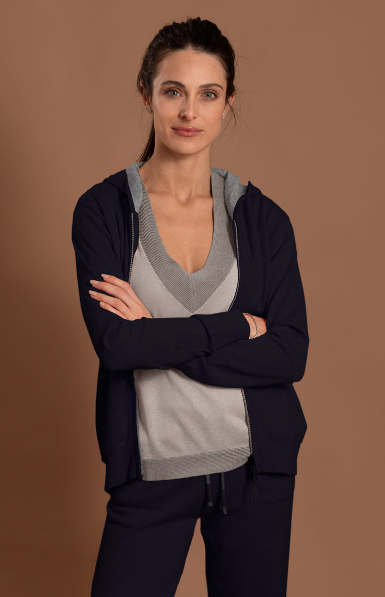 Joggers Fucsia In Bull Di Cotone Con Elastico E Coulisse Inserito In Vita - Foto 7