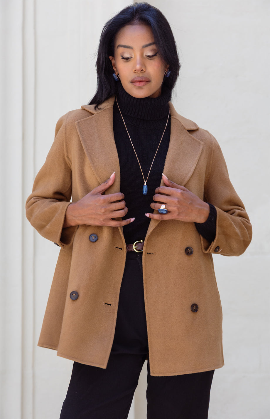 Giacca Elegante Doppiopetto Donna – ONECASHMERE - Main Image