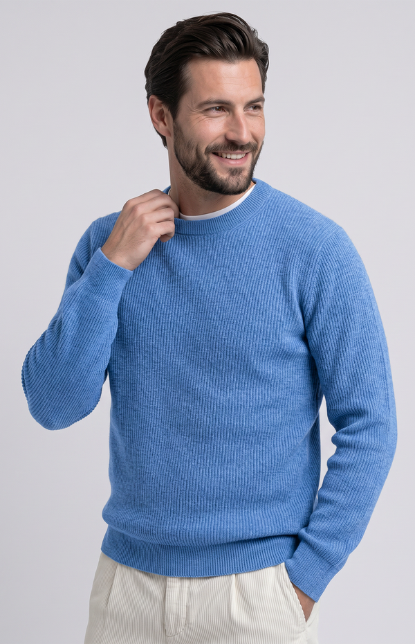   Ribbed Round Neck Fine 