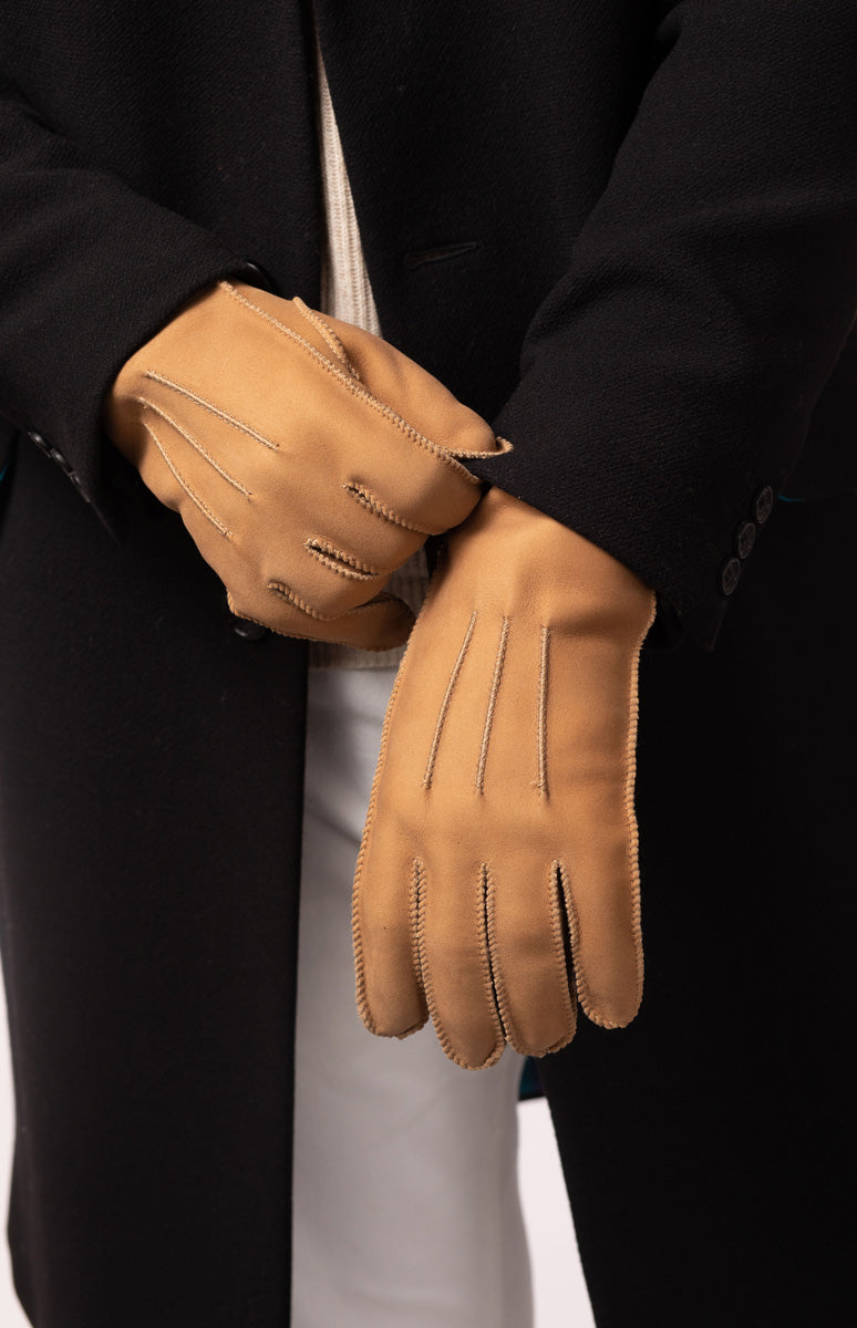 Guanti In Pelle D'agnello Grey - Patagonia Leather Rugs - Foto 7