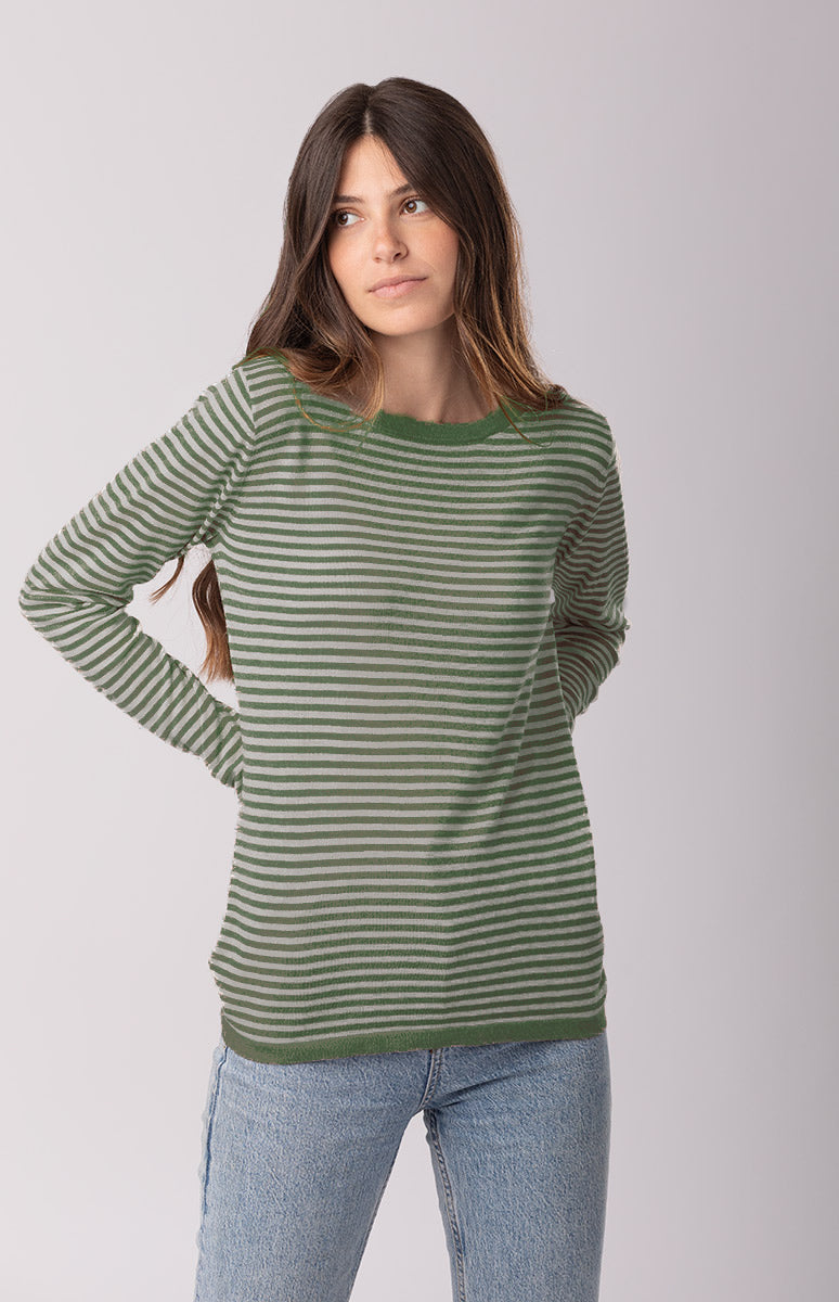 JJXX Jxjodi Maglia Attillata A Righe – Donna – Maniche Lunghe Con Scollo Rotondo – 72% Viscosa, 28% Nylon