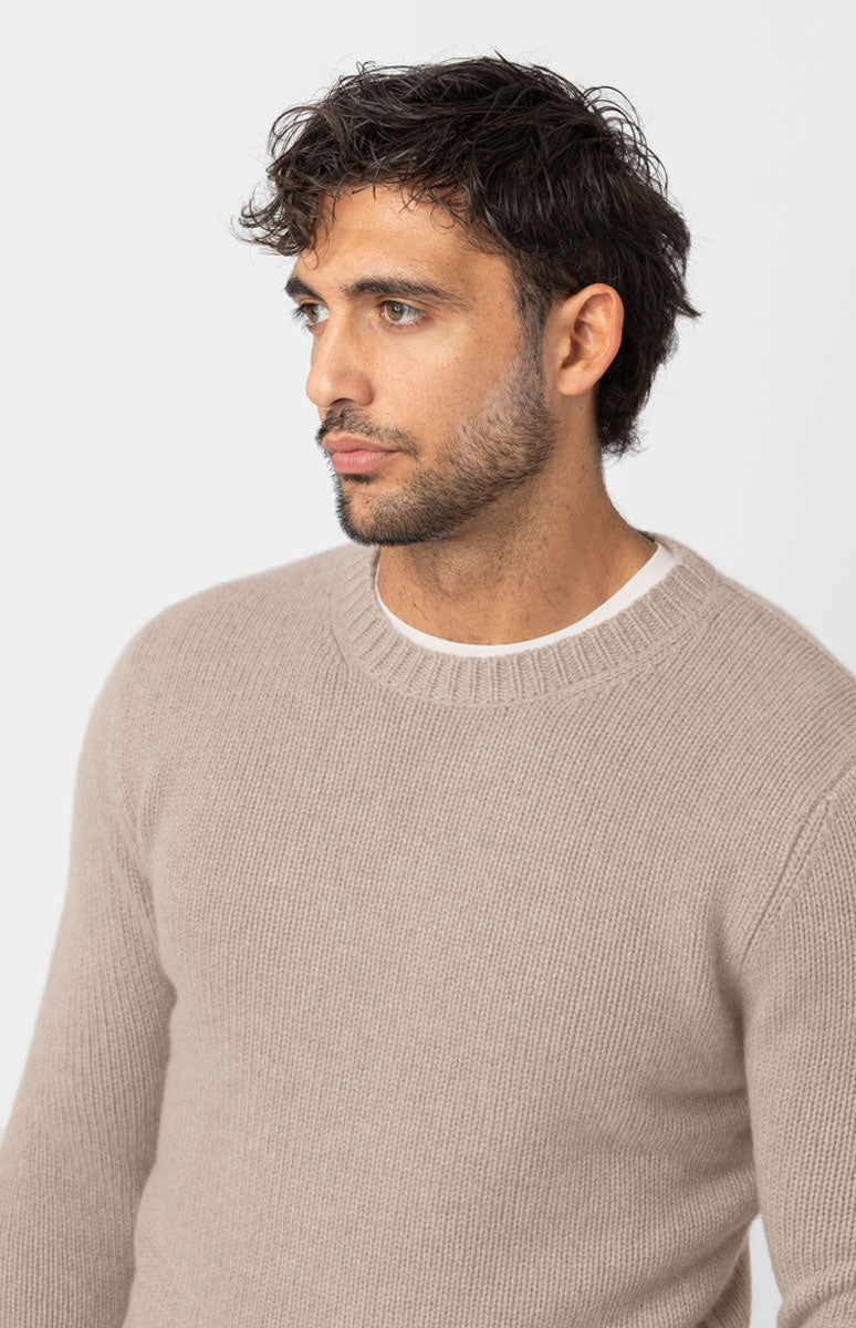 Cashmere Maglietta Beige Uomo Kangra 9175 Maglia Cashmere Kangra