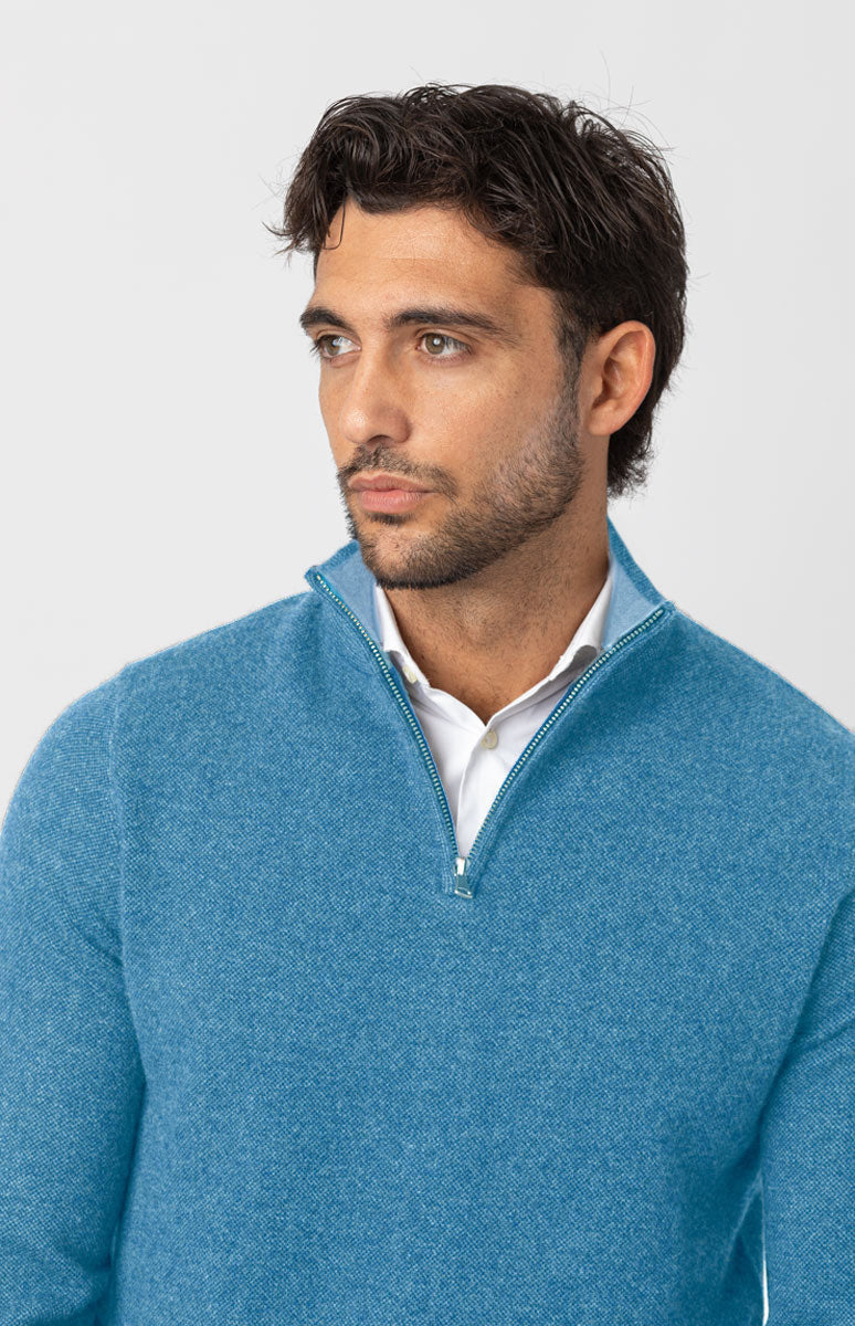 Half Zip Maglioni Da Uomo Maglione Uomo Lana E Cashmere Con Mezza