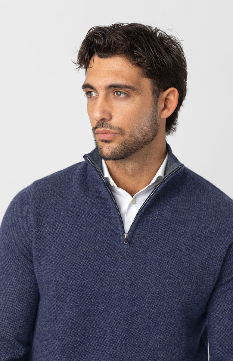 Maglione mezza zip Uomo – ONECASHMERE - Main Image