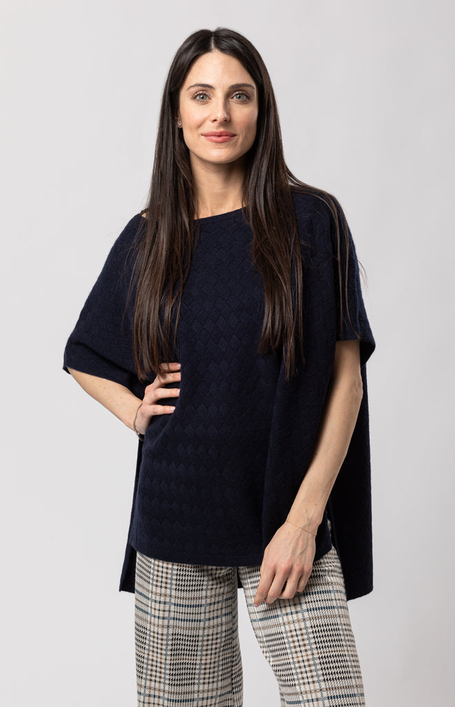 Hycurey Poncho Invernale Donna Taglia Unica, Reversibile In Misto Cashmere, Mantella Coperta 130x150 Cm, Morbida