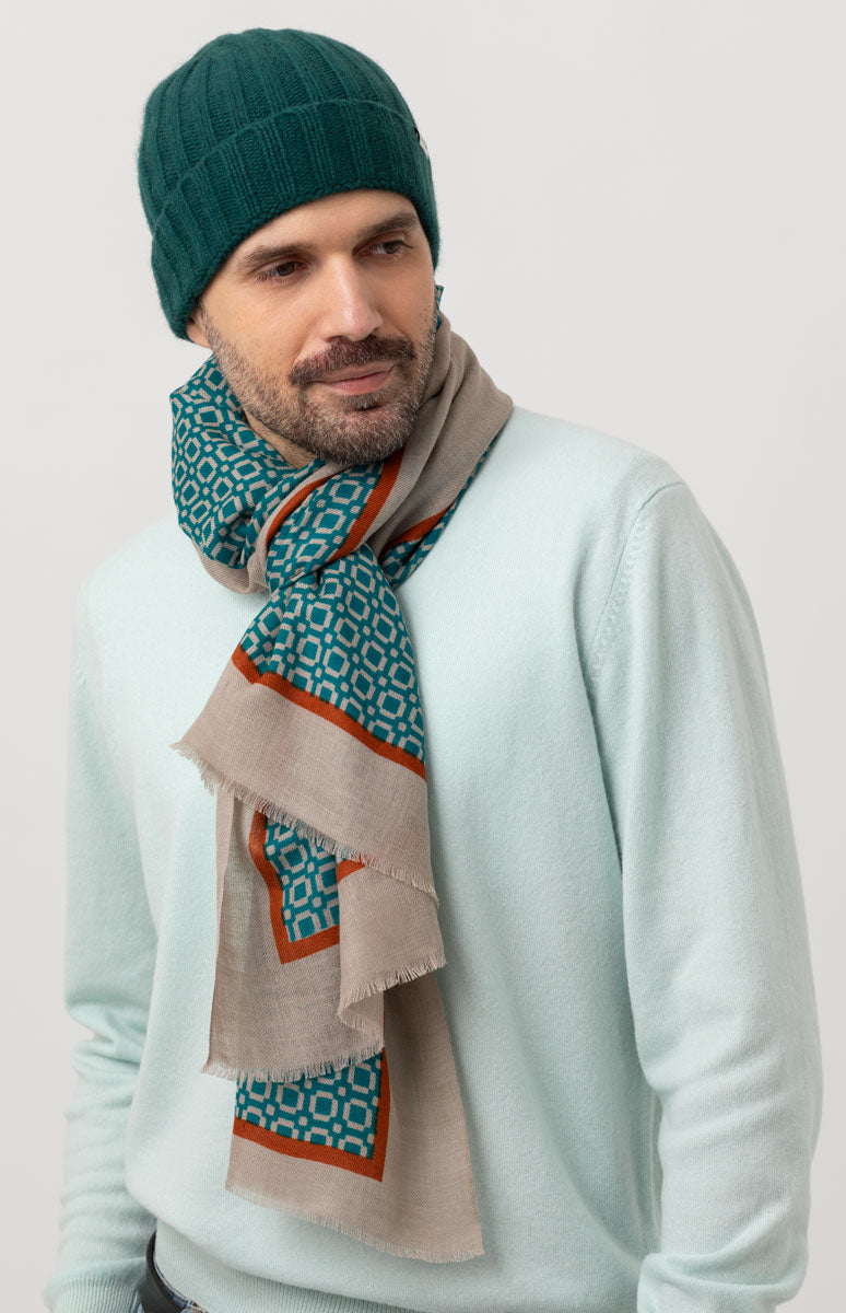 Scarf Sciarpa Lana Grossa Ferri Maglia Regalo Sciarpa Uomo Lana