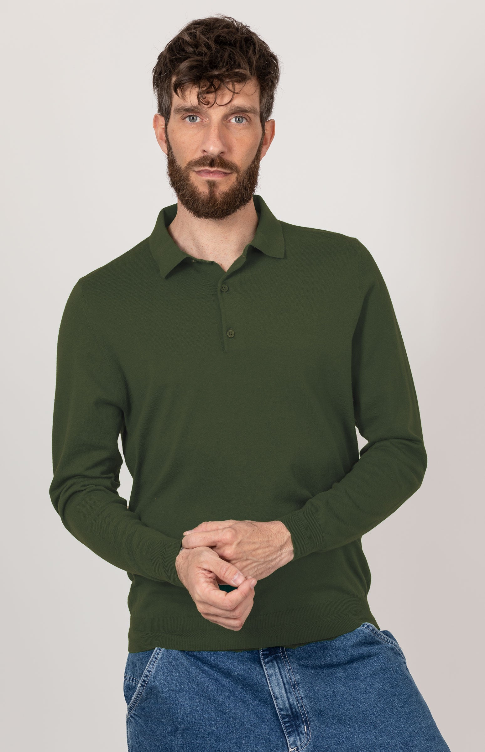 Gildan Maglietta Manica Lunga Uomo In Cotone Pesante 100% – Jersey 150g, Colore Verde Foresta, Taglia L – T-shirt Basic