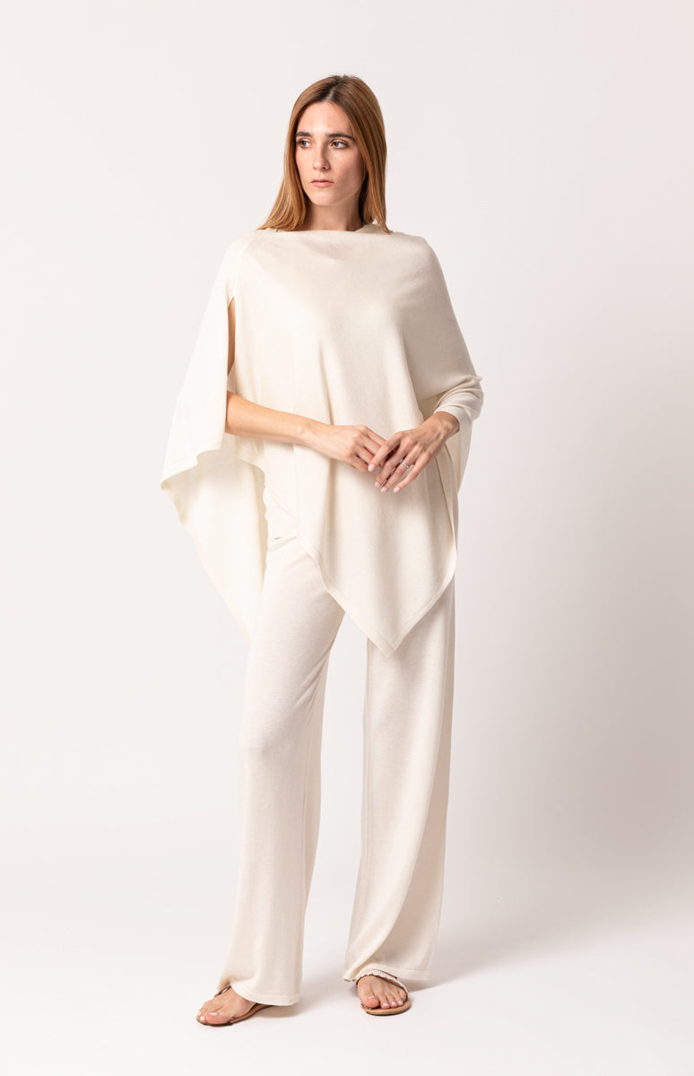 Fg Cashmere Forte Dei Marmi Poncho Con Spacchi Laterali In 100