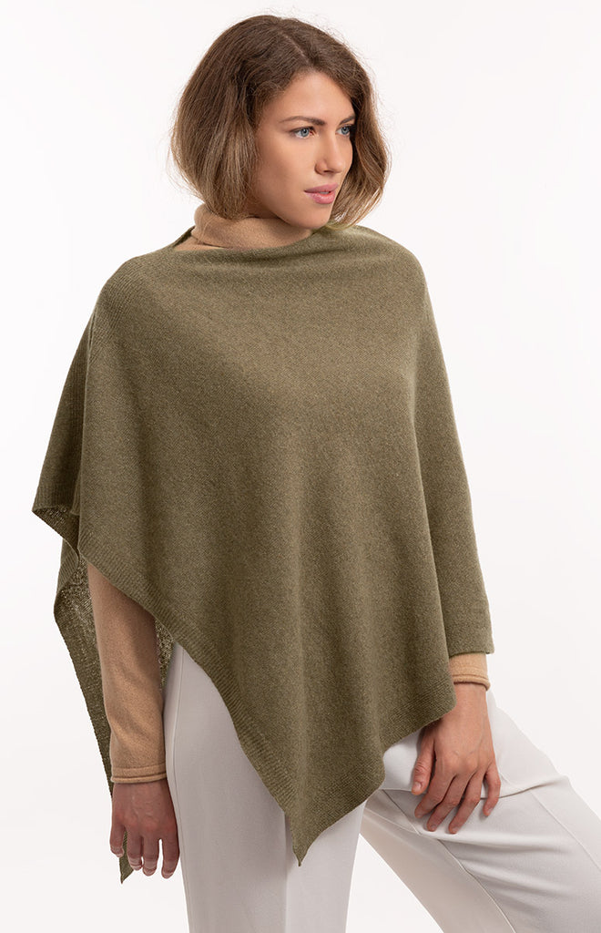 Plain Poncho – ONECASHMERE