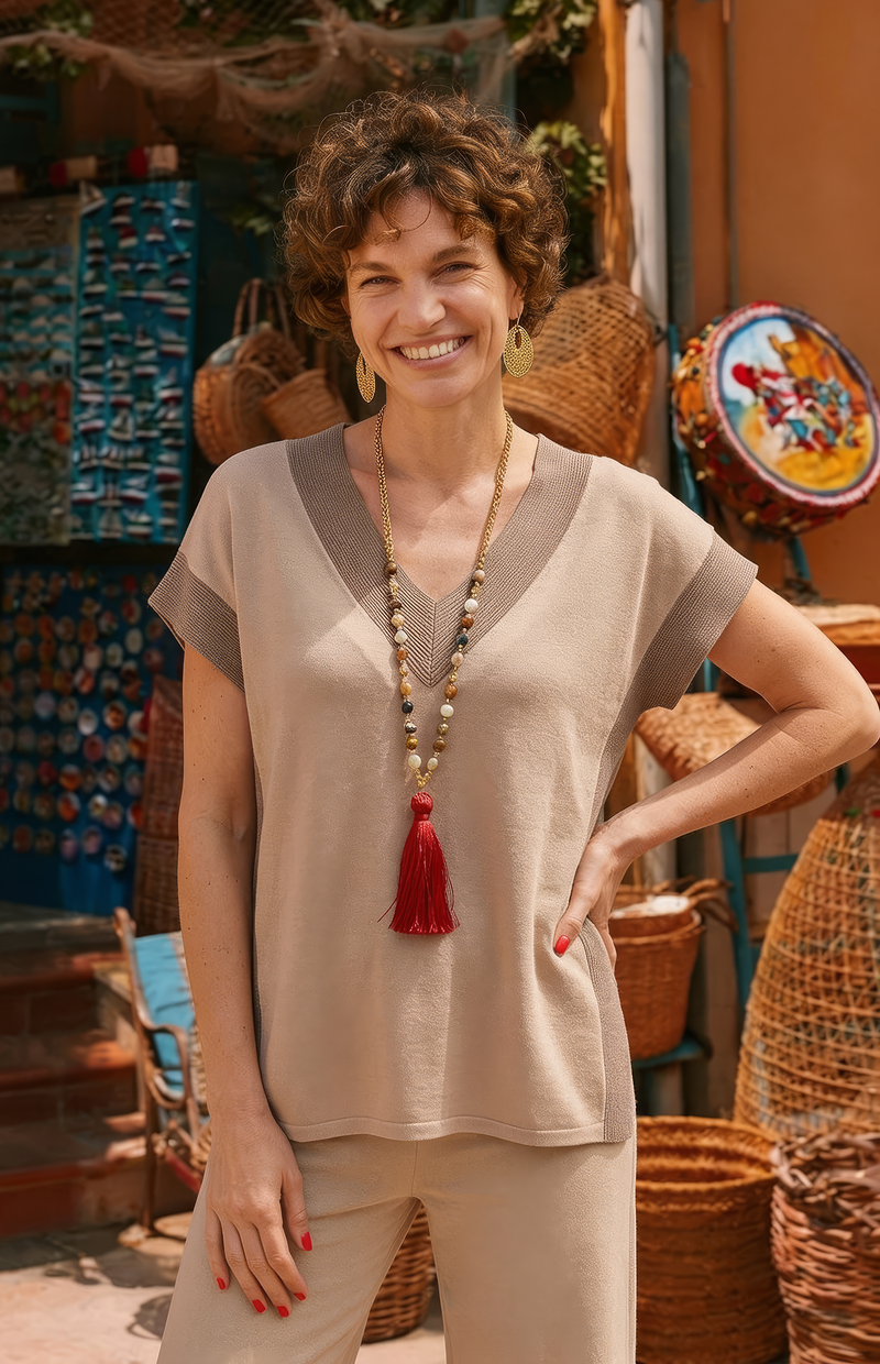 Poncho Gilet Bicolore