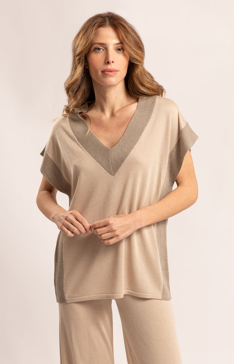 Poncho Gilet Bicolore