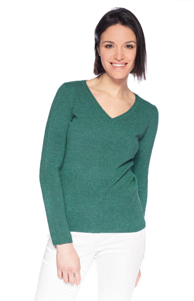 Lee T-Shirt Con Scollo A V Donna In Misto Lino E Lyocell - Leggera E Traspirante, Colore Celeste