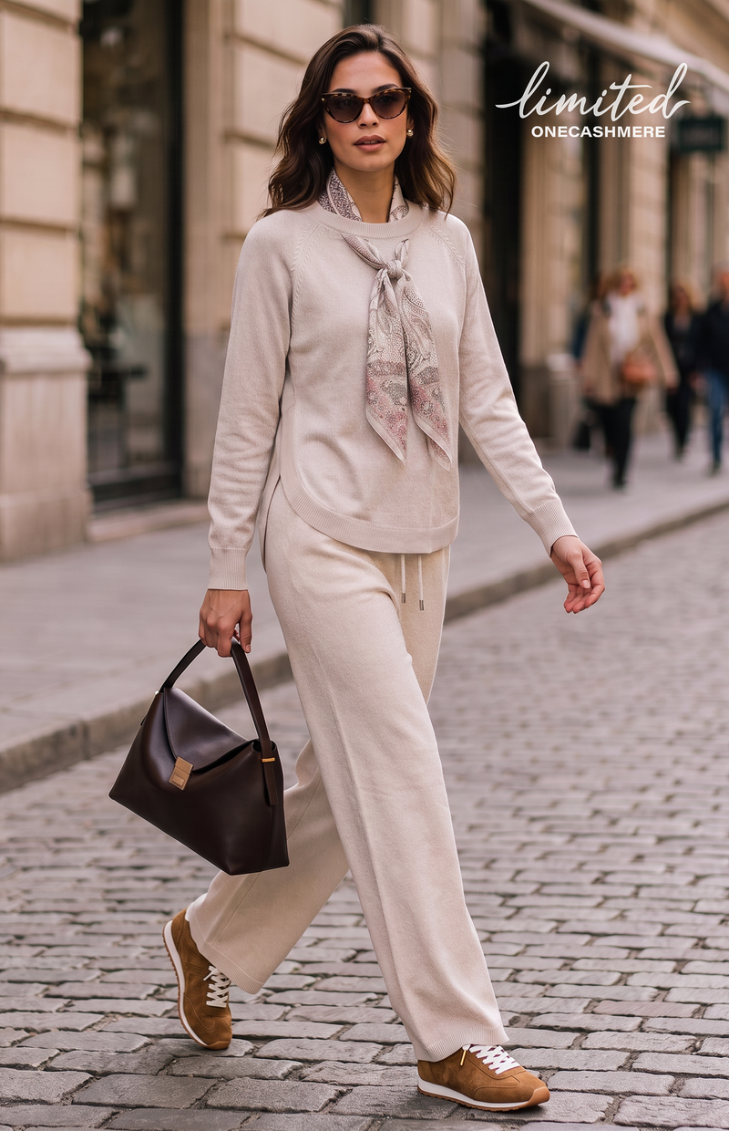 Tuta in Cotone Cashmere con Foulard