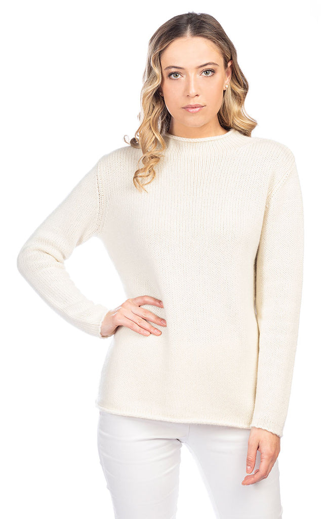 Pullover Maglione Corto Collo Alto Jadea Maglia Donna Cashmere