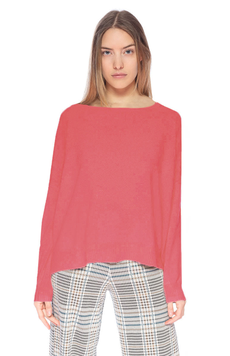 Maglia Scollo Barchetta Modal Cashmere Lamé Oro