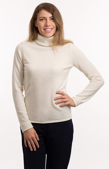 Maglia Dolcevita Donna Goldenpoint | Mistro Cashmere E Modal - Comoda E Aderente - Foto 4