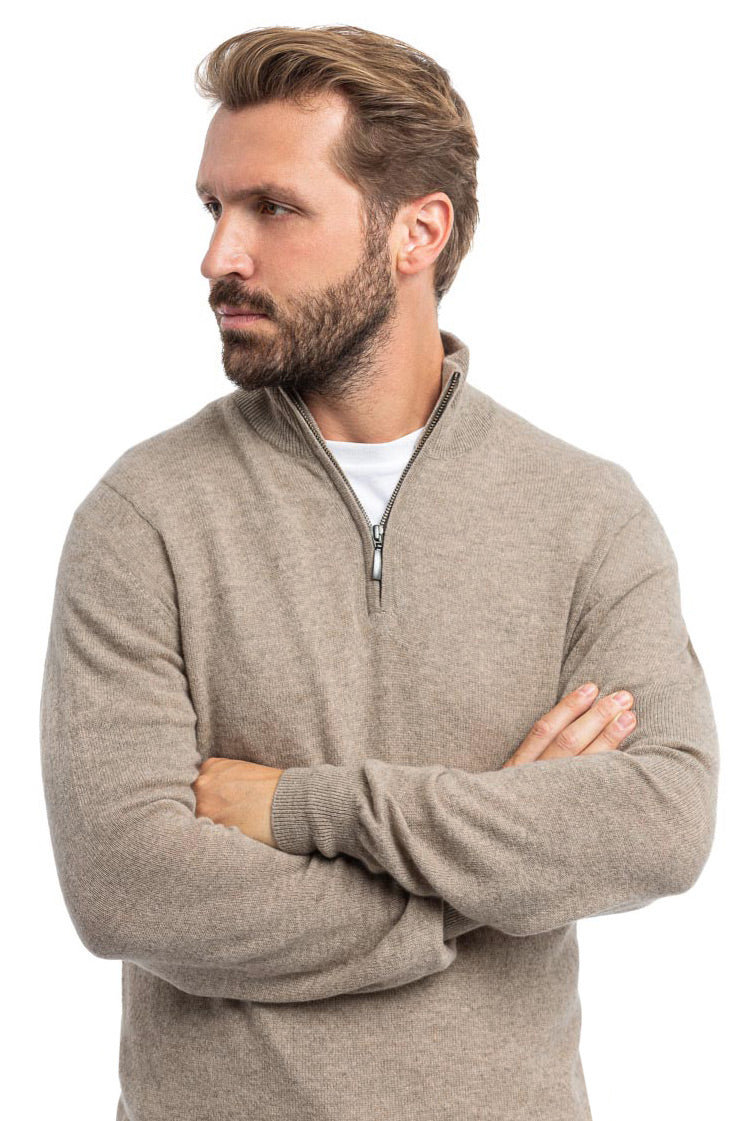Half Zip Sweater Maglia Con Zip Pullover In Maglia Intrecciata Con