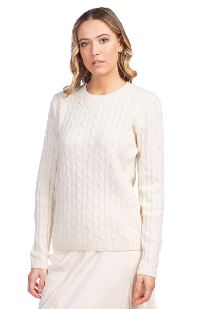 Braids Crewneck Sweater 2-ply – ONECASHMERE