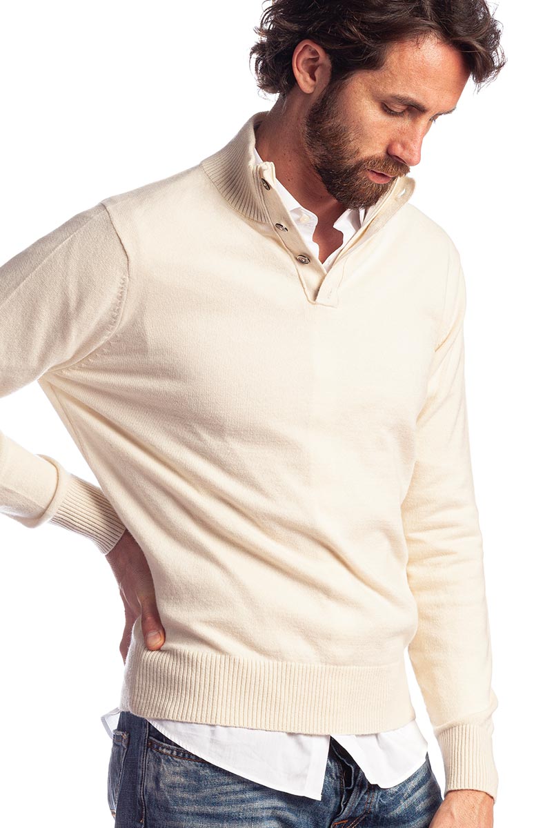 Mezza Zip Uomo Armani Maglione Collo Alto Maglioni Monocolore