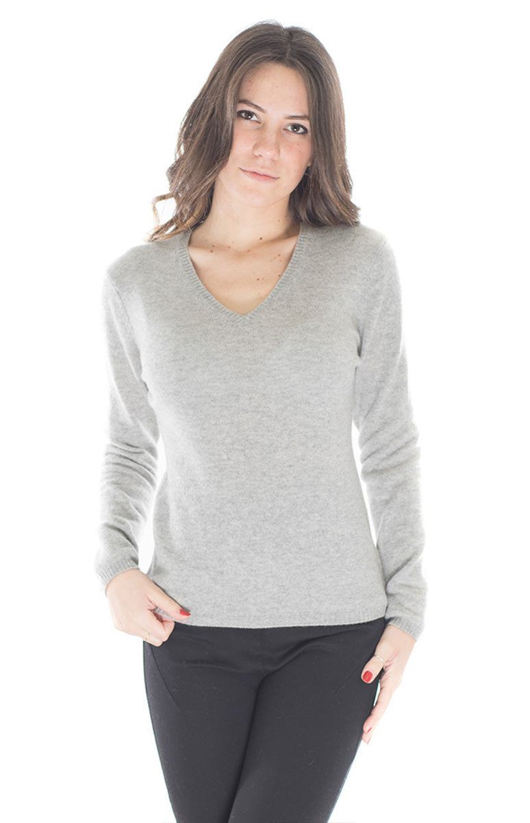 Comfortable V neck sweater Fine – ONECASHMERE