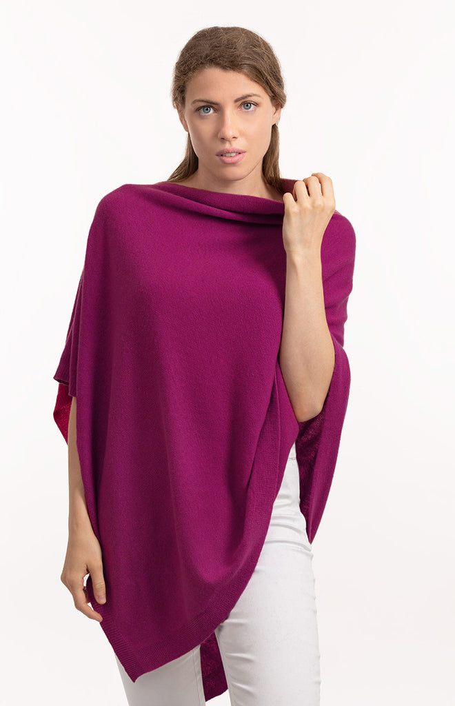 Plain Poncho – ONECASHMERE